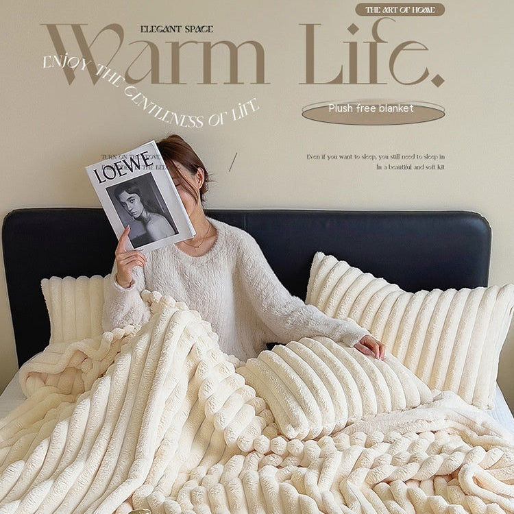 Plaid luxueux en fourrure douce