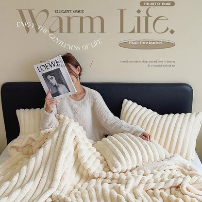 Plaid luxueux en fourrure douce