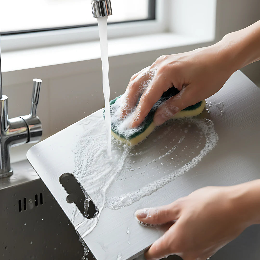 La planche à découper durable en inox