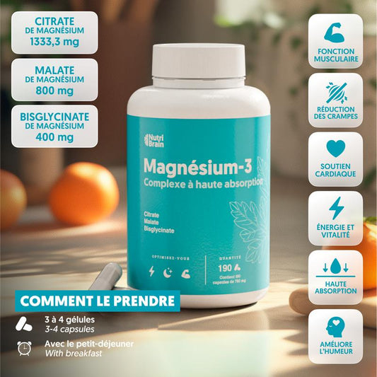 Magnesio Complex – Boost d’Énergie & Sommeil Réparateur