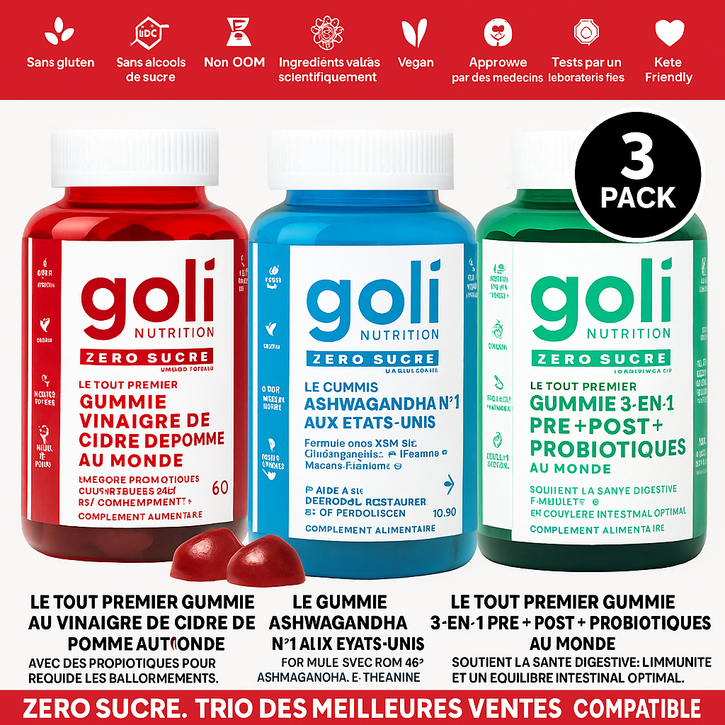 Trio Sans Sucre 3-en-1 : Prébiotique, Postbiotique et Probiotique