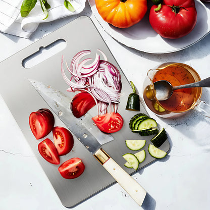 La planche à découper durable en inox