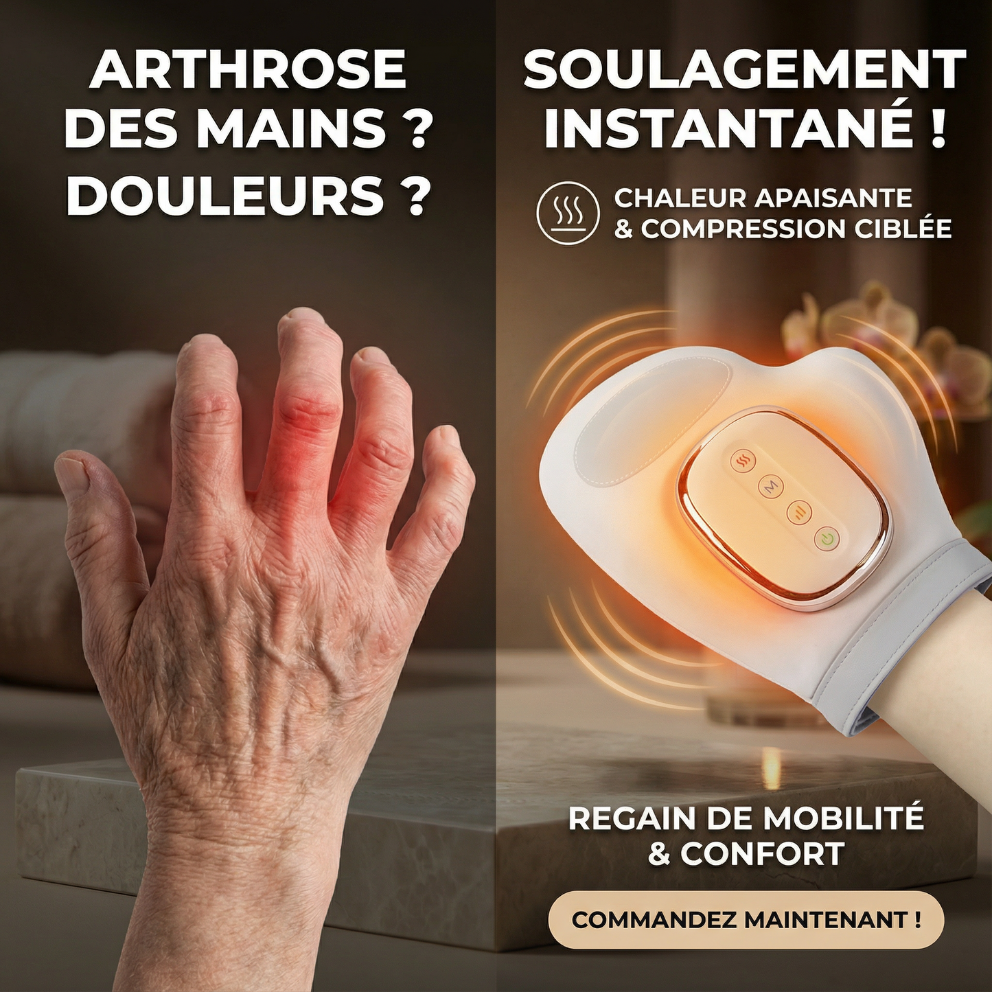 Appareil de massage pour les mains.