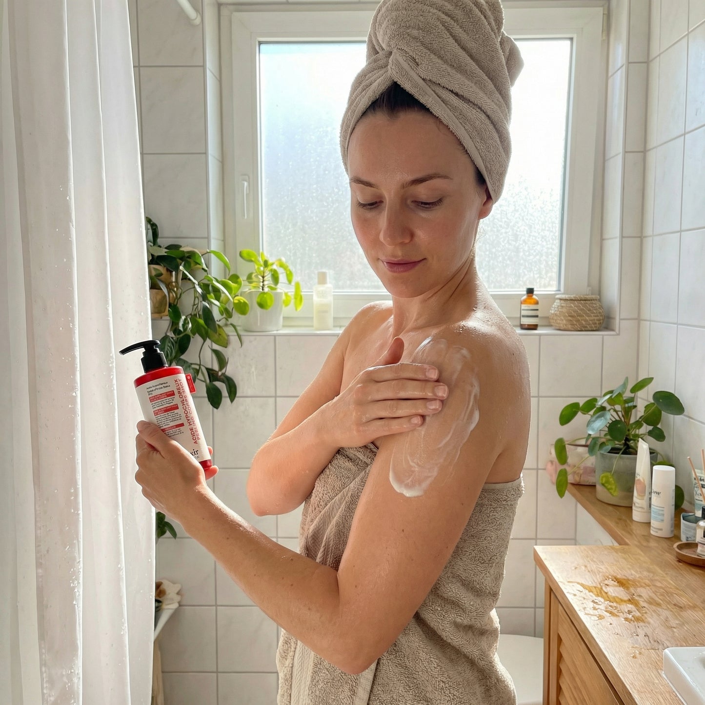 Soin exfoliant corps à l’acide hypochloreux