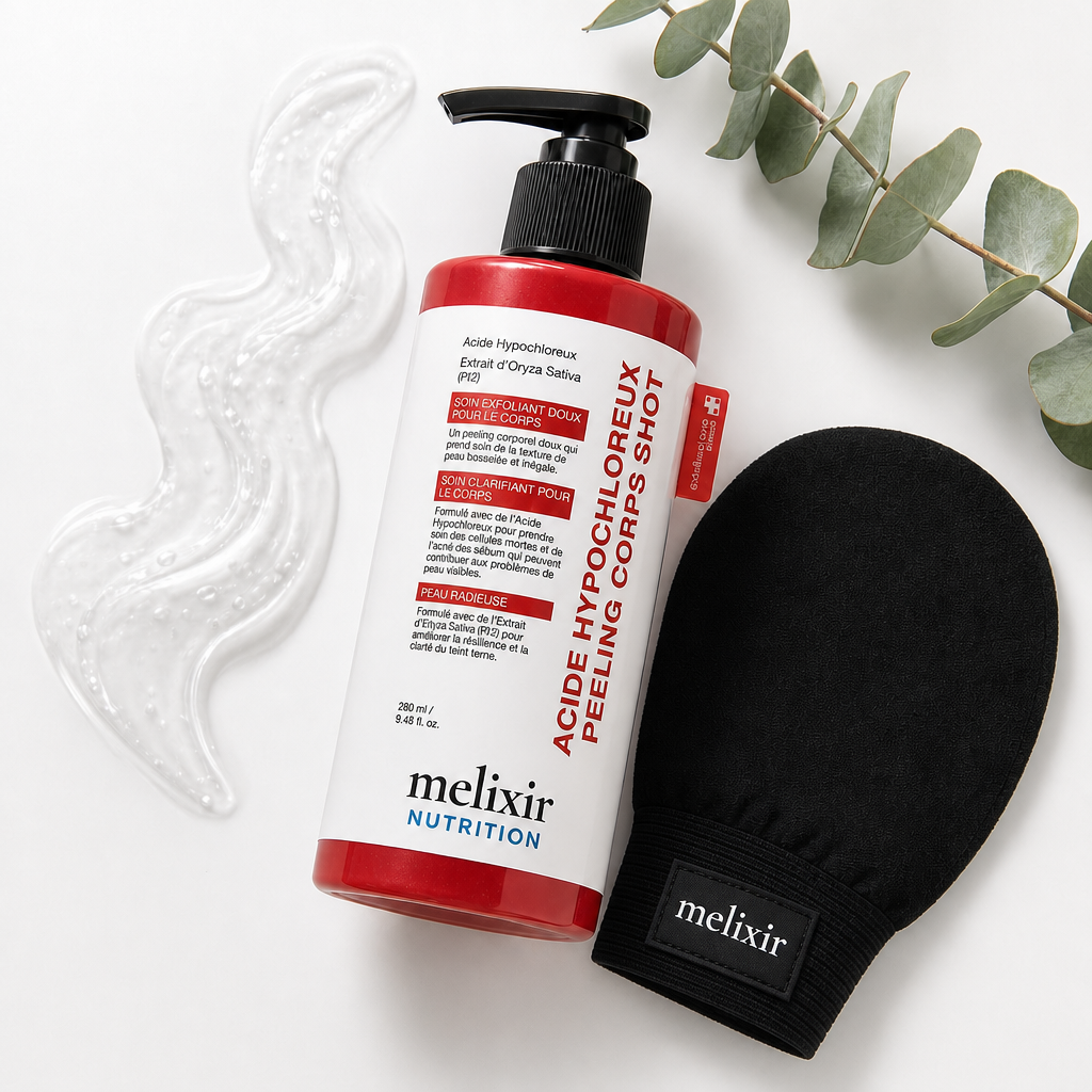 Soin exfoliant corps à l’acide hypochloreux